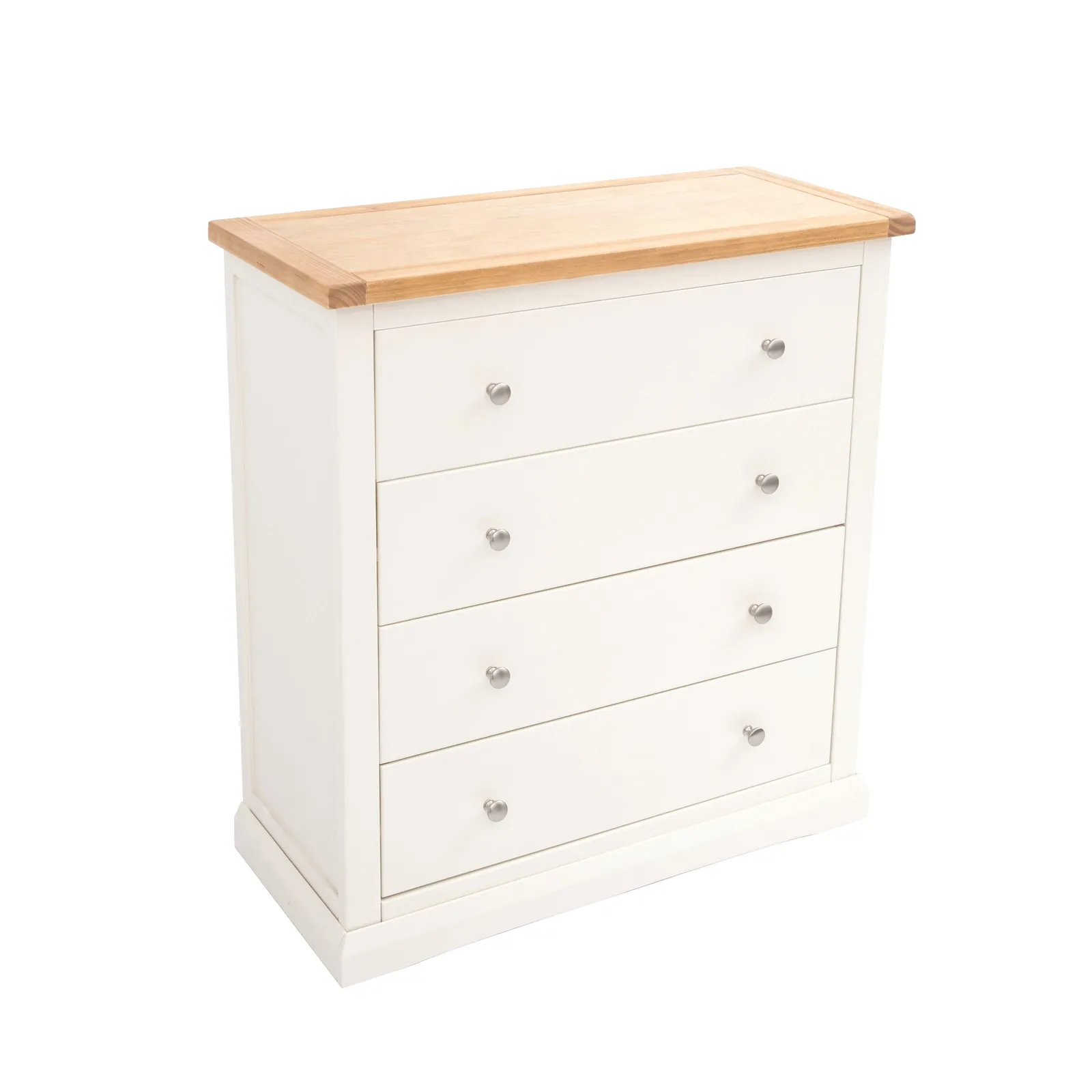 Cabinet Bits Castelli 4 Drawer Chest of Drawers Chrome Knob in Off-White 3