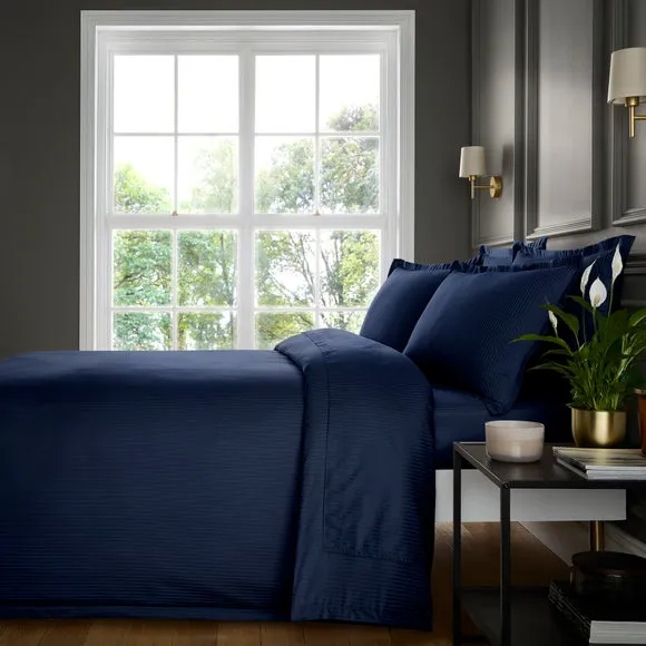 Hotel Cotton Stripe 400 Thread Count Duvet Cover & Pillowcase Set 4