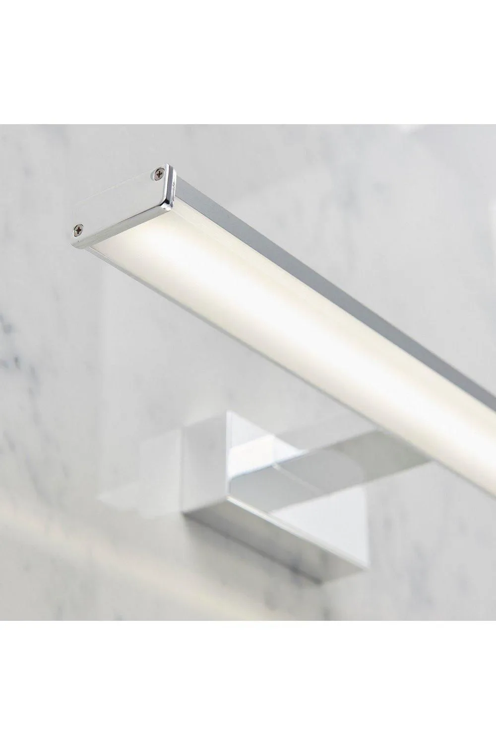Netlighting Axis LED 1 Light Bathroom Wall Frosted Polypropylene Chrome Abs Plastic IP44 in Grey 6