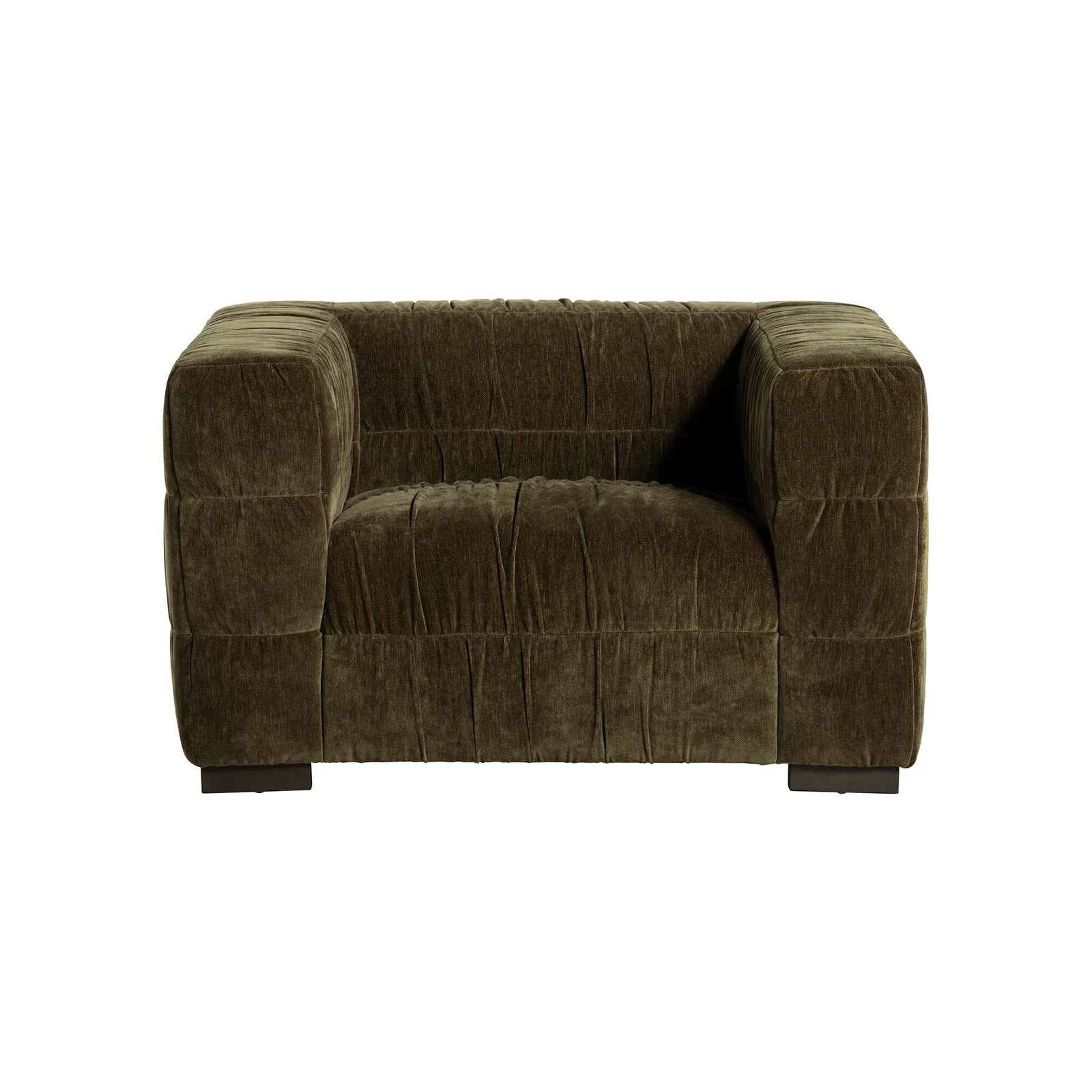 Vercelli 1 Seater Armchair, Green Fabric | Barker & Stonehouse 3