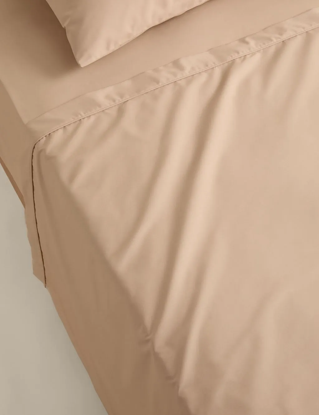 M&S Egyptian Cotton 230 Thread Count Flat Sheet Biscuit