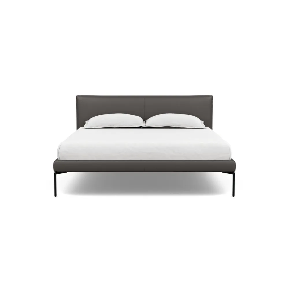 Heal's Matera Bedstead King Leather Hide Grey 7177