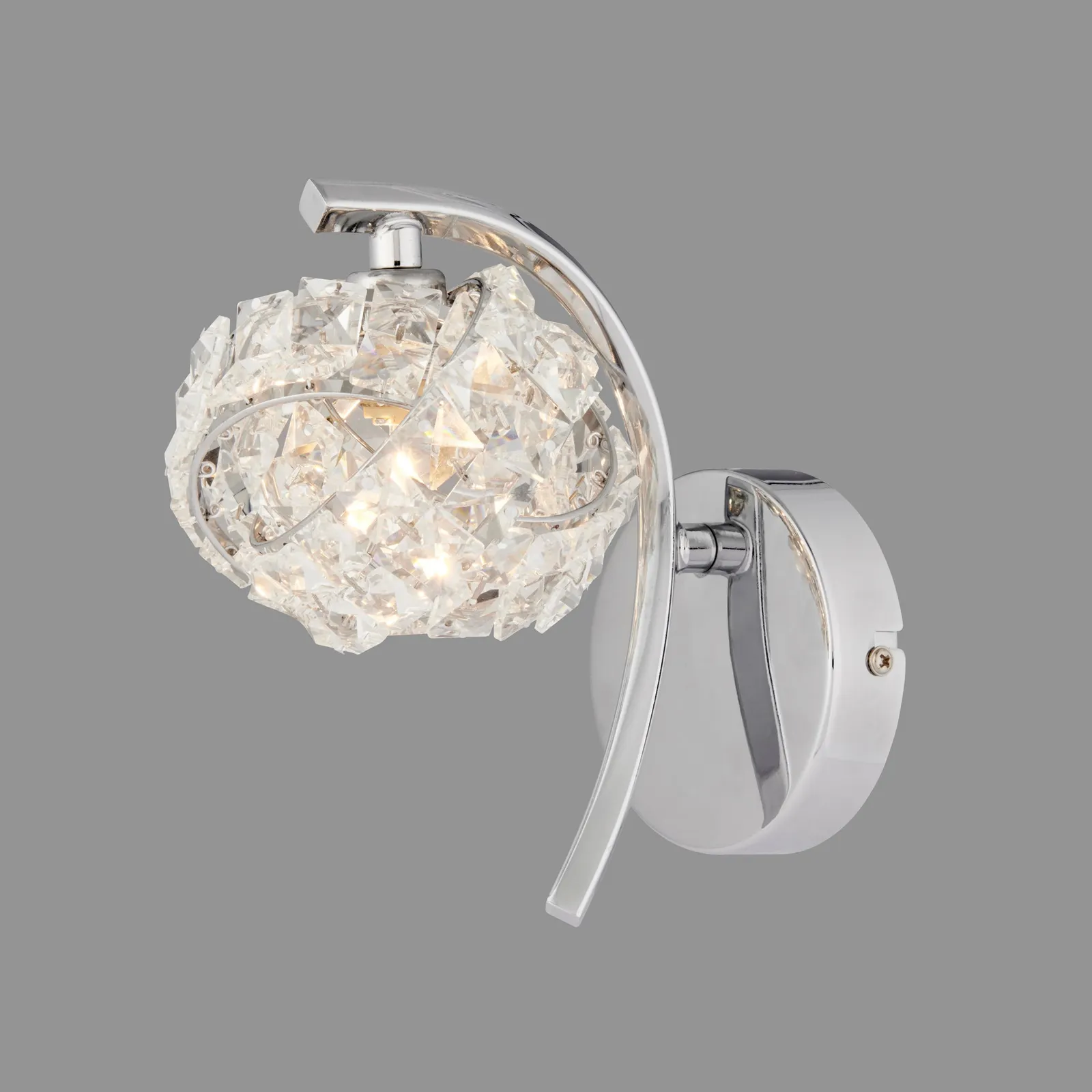 Cecilie Glass Wall Light Chrome