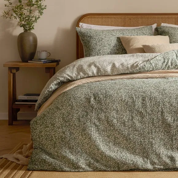Yard Perrie Leaf 100% Cotton Duvet Cover and Pillowcase Set 5