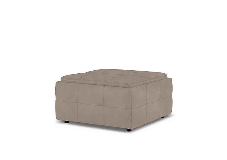 Monarch Fabric Tray Storage Footstool - Manhattan Nutmeg