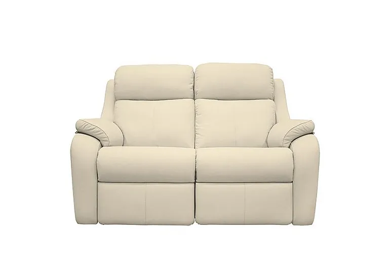 Kingsbury 2 Seater Leather Power Battery Recliner Sofa with Power Headrests - Cambridge Stone