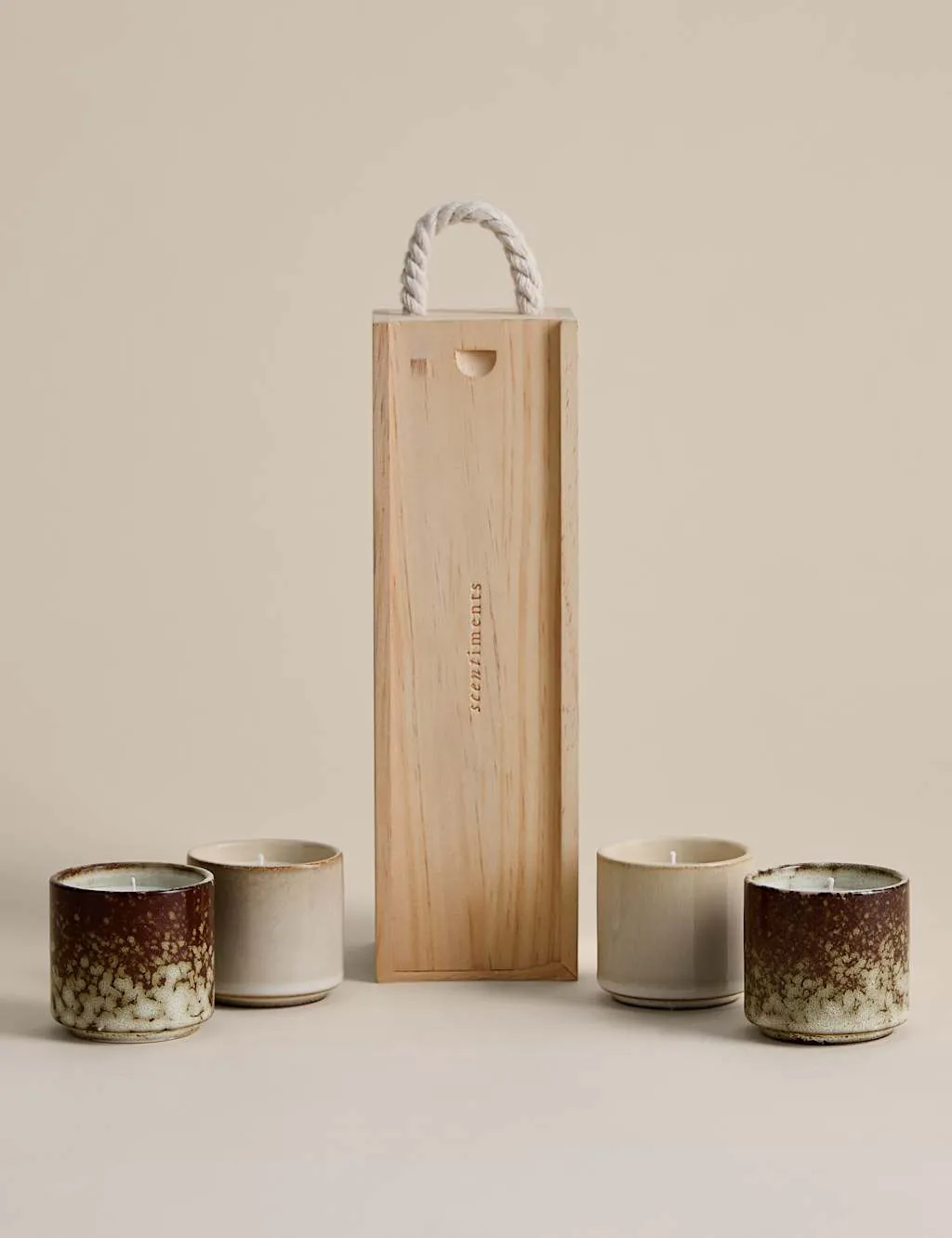 Scentiments™ Set of 4 Espresso Mug Candles Brown Mix