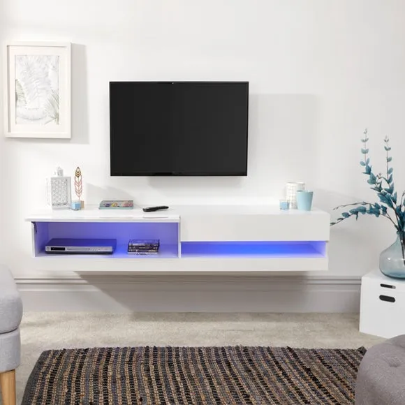 Galicia LED Extra Wide Floating Wall TV Unit for TVs up to 80" 4