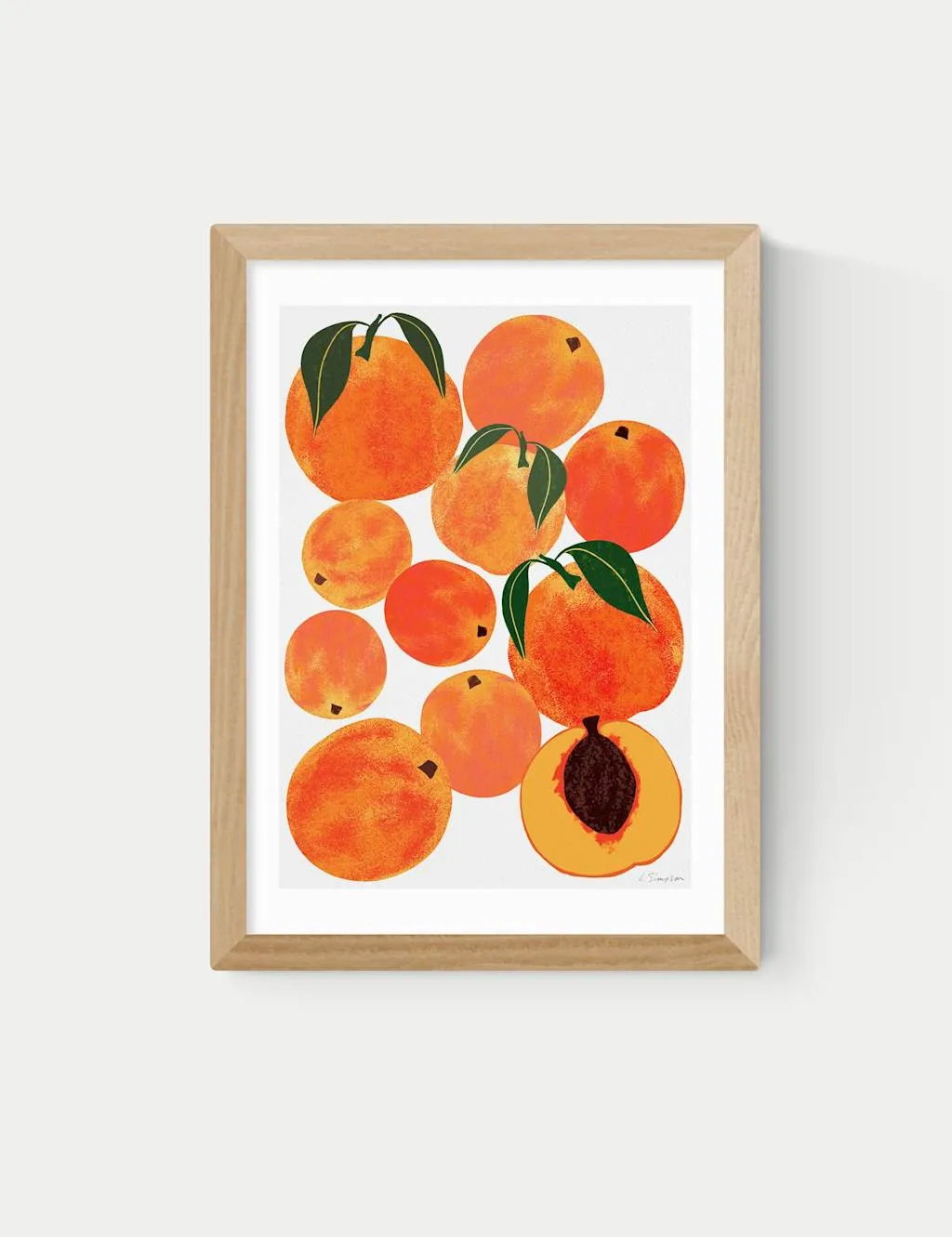 East End Prints Peach Harvest Framed Art Print Natural