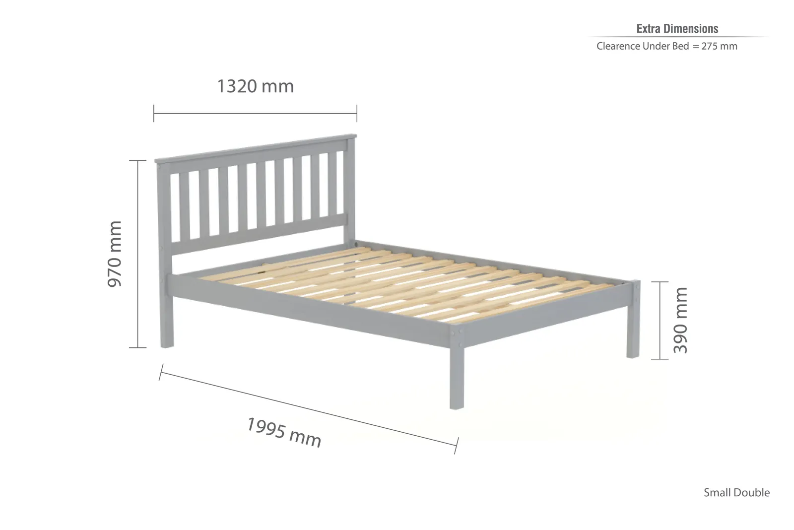 Birlea Denver Bed in Grey 6
