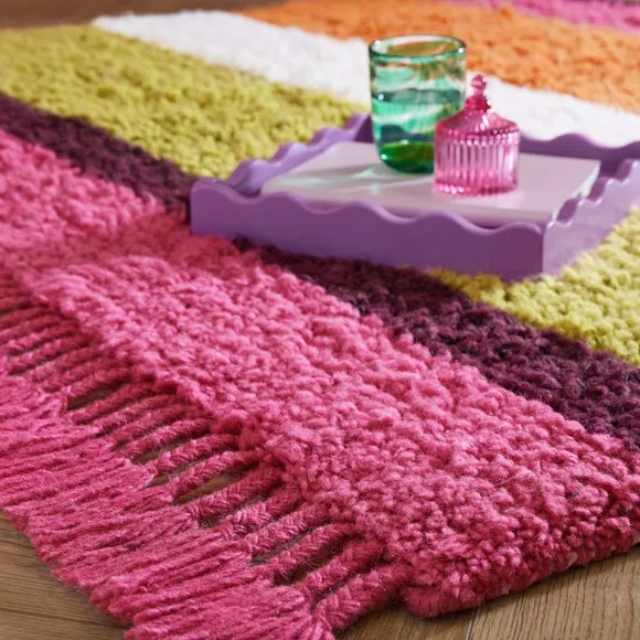 Sophie Robinson Sunset Stripe Berber Rug 5