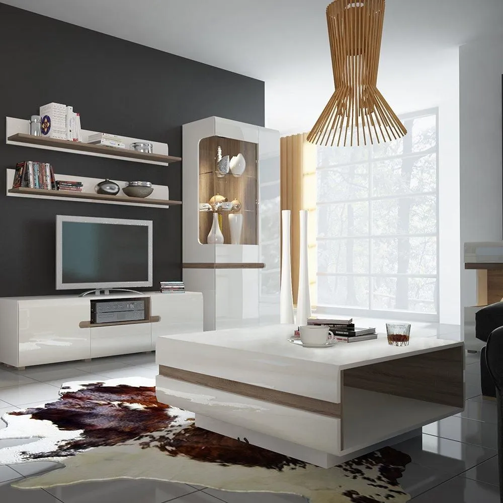 Furniture To Go Chelsea Living Small Designer Coffee Table in White 3