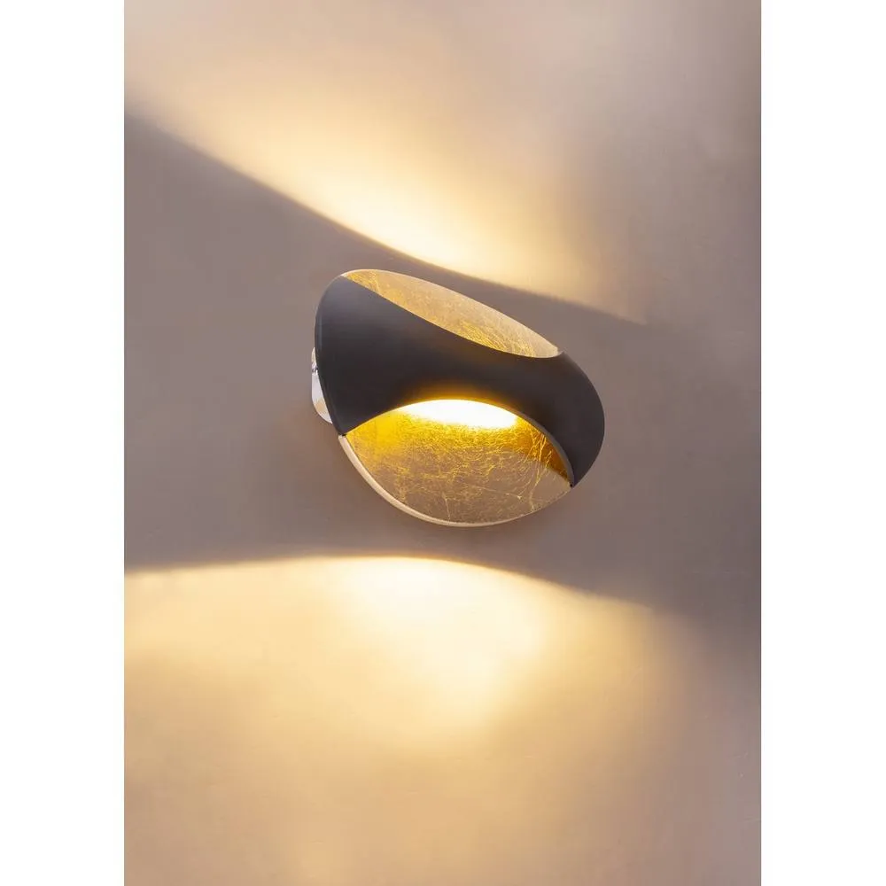 Netlighting Alexandra Integrated LED Wall Lamp Black LED 3000K 5