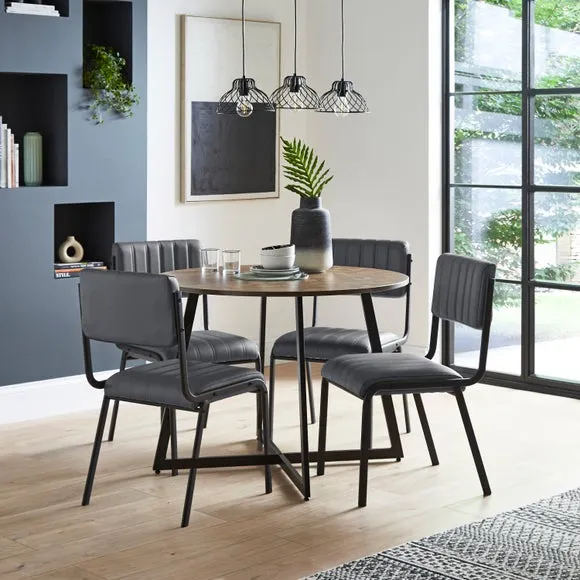 Rhys Set of 2 Dining Chairs, Faux Leather 2
