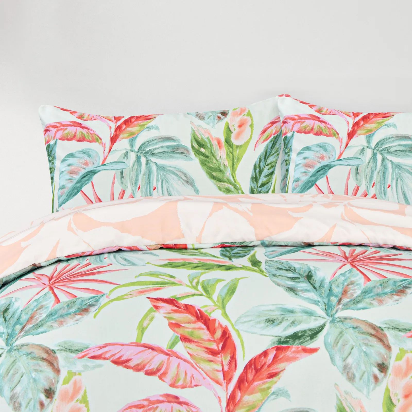 Smart Living Luxury Super Soft Reversible Exotic Palms Duvet Cover with Pillowcase 5