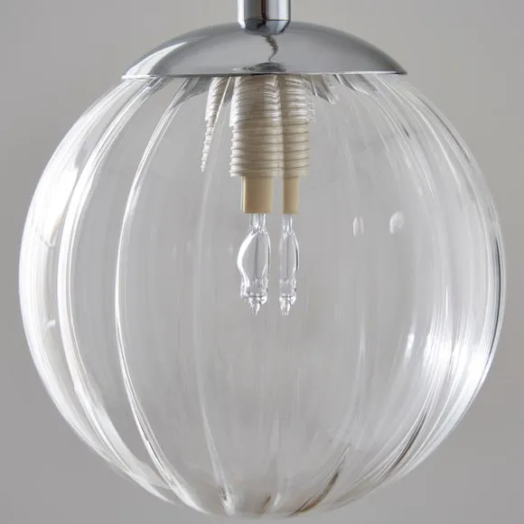 Eli Ribbed 3 Light Adjustable Cluster Ceiling Light 3