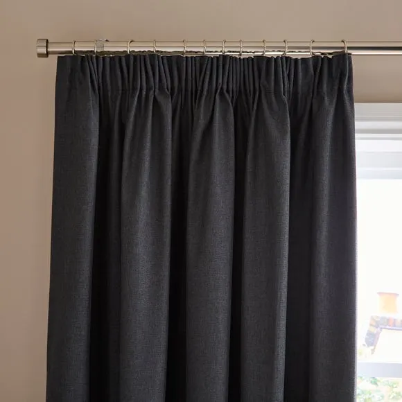 Berlin Blackout Pencil Pleat Curtains 1