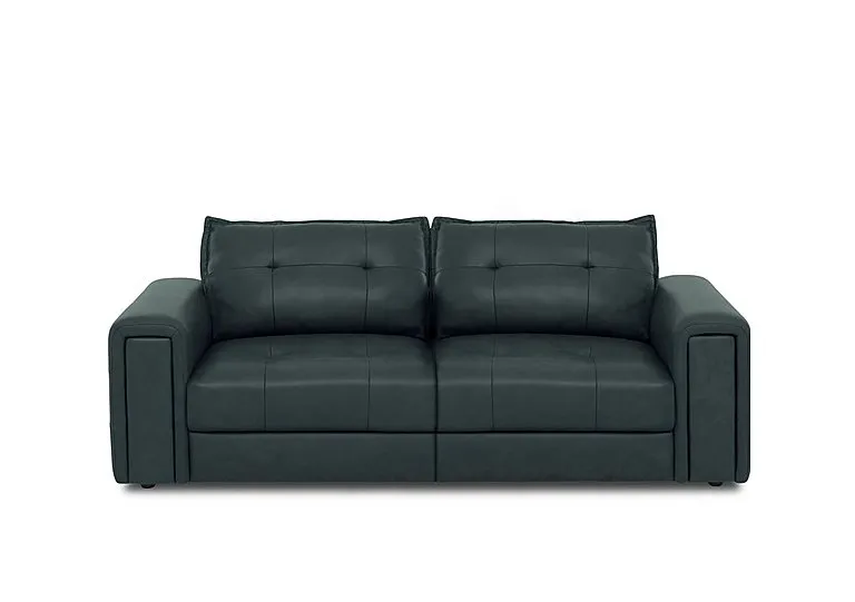 Goliath 3 Seater Leather Sofa - Peacock