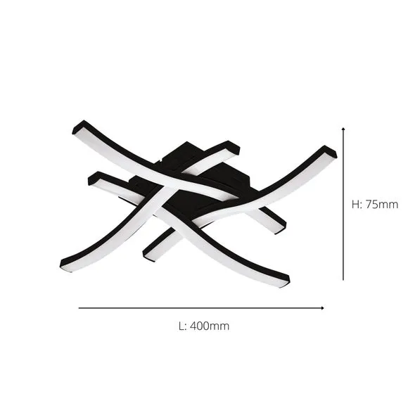EGLO Cabezas E Large Flush Wall & Ceiling Light 3