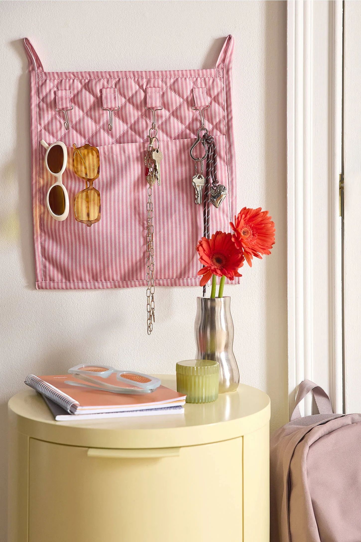 Pink Entryway Hanging Storage - Pink