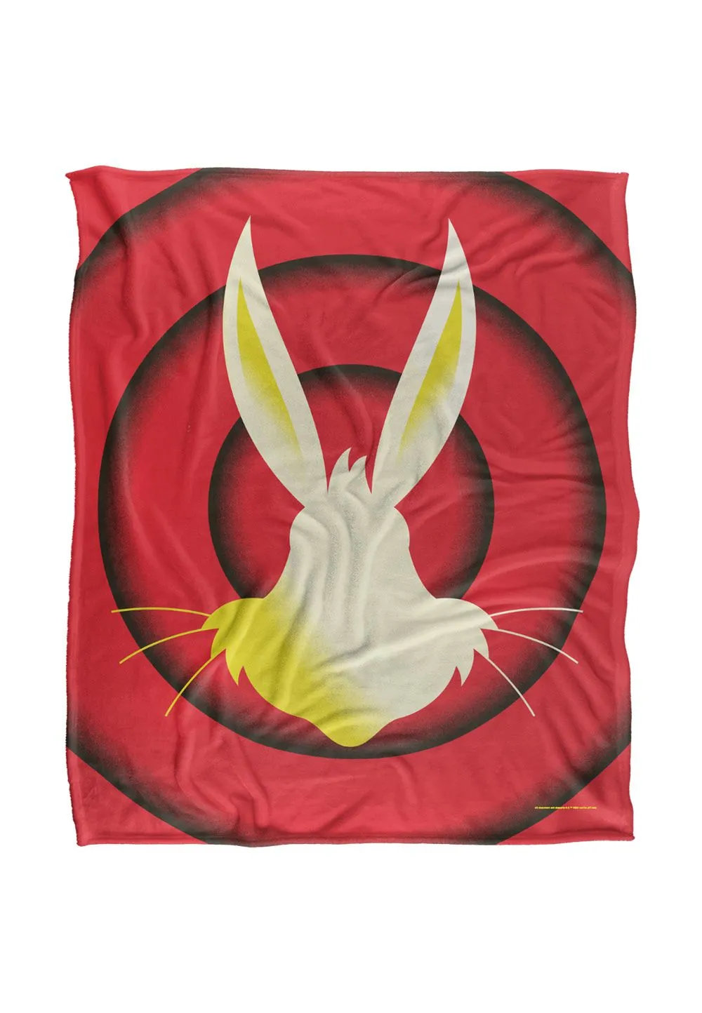 Warner Bros. Bugs Bunny Circle Shilouette Silky Touch Super Soft Throw Blanket 152 X 127 cm in White