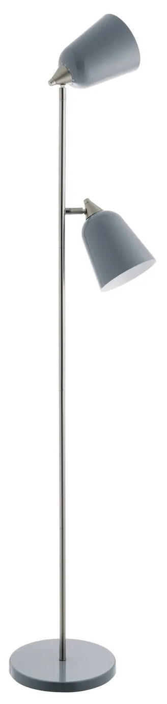 Habitat Double Floor Lamp - Grey