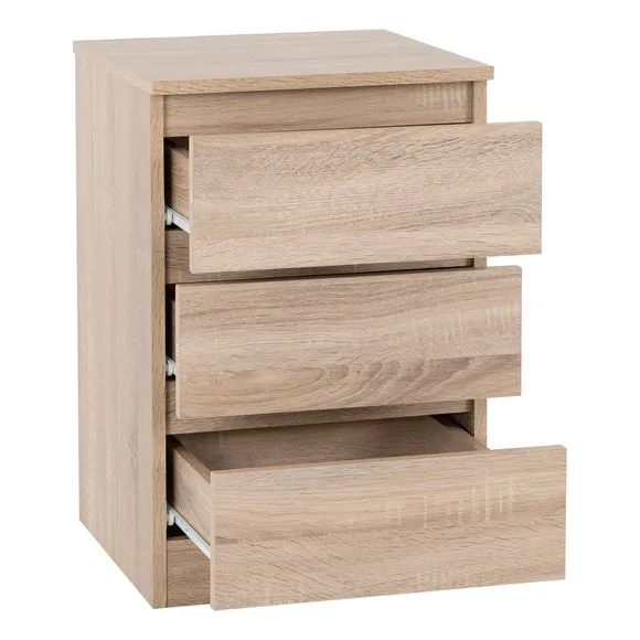 Return - Walker 3 Drawer Bedside Table 3