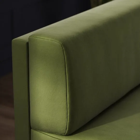 Mae Corner Dining Bench, Matte Plush Velvet 3