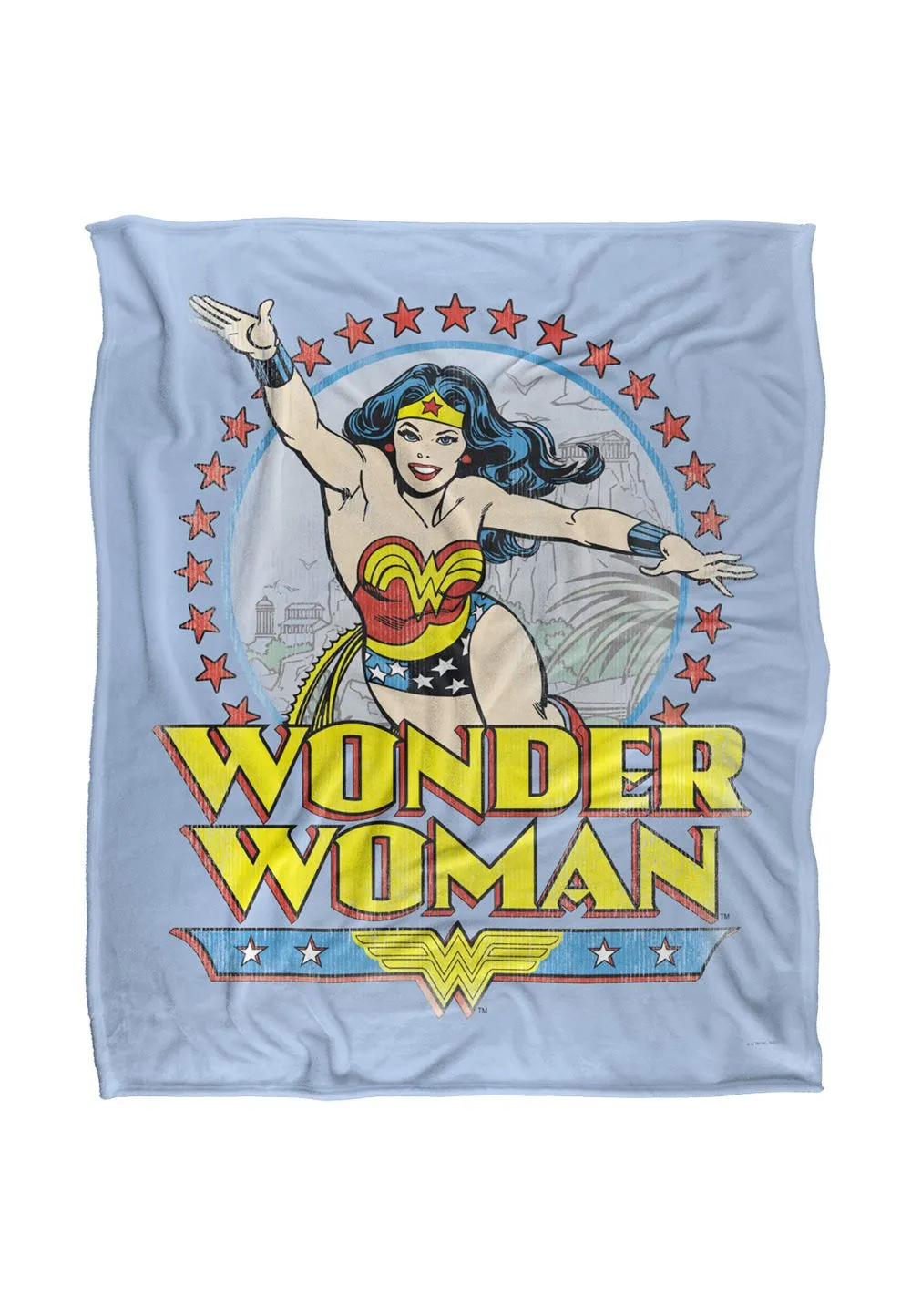 Warner Brothers Dc Wonder Woman Wonder Woman Officially Licensed Silky Touch Super Soft Throw Blanket 152 x 127 cm in White