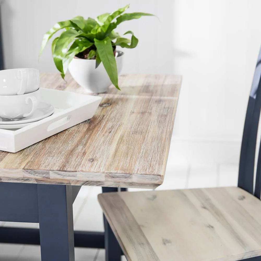 Statement Furniture Florence Rectangle Extendable Kitchen Dining Table in Navy 4