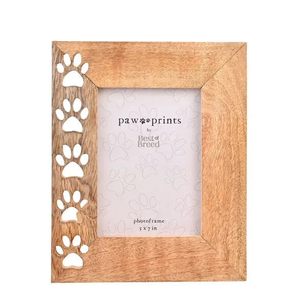 Best Of Breed Paw Prints Mango Wood Photo Frame 1