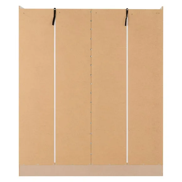 Nevada 4 Door 2 Drawer Wardrobe, Mirrored 6
