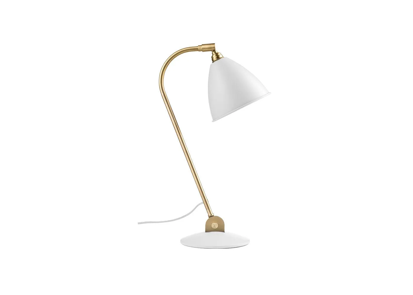 Gubi Bestlite BL2 Table Light Brass Base White Shade