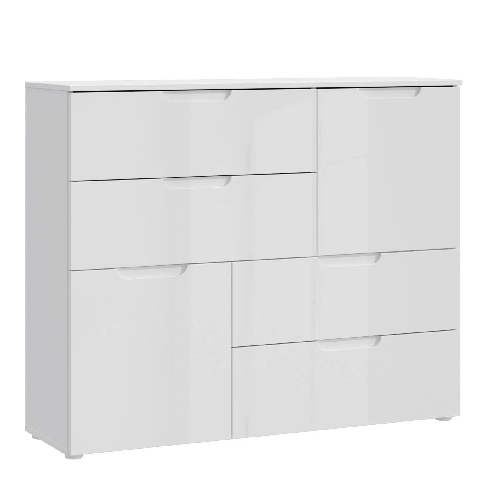 Furniture To Go Sienna Abstract Chest of Drawers in White