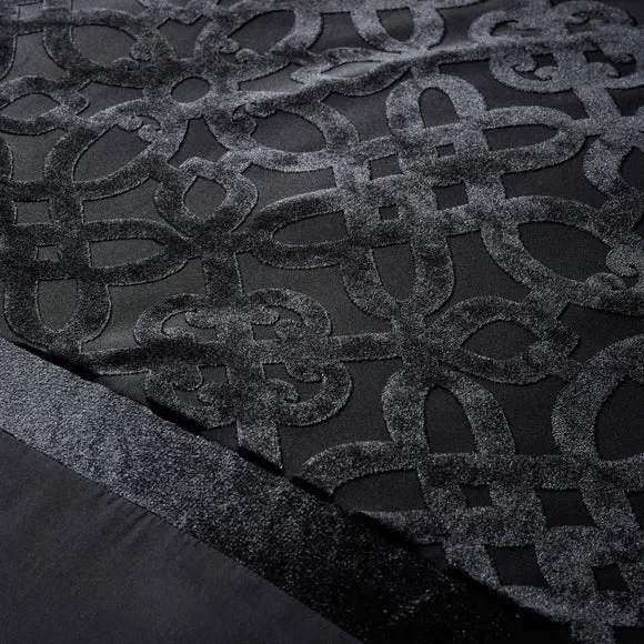 Catherine Lansfield Lattice Cut Velvet Duvet Cover and Pillowcase Set 3