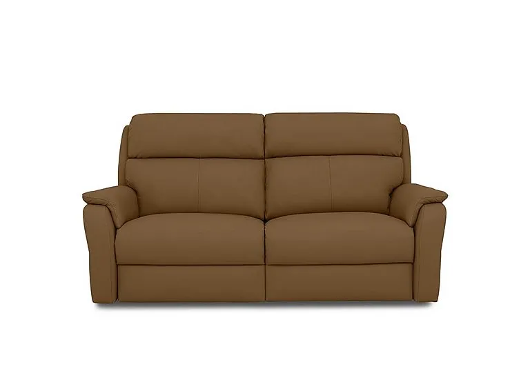 Vito Leather 3 Seater Recliner Sofa with Headrests and Power Lumbar - Botero Cuoio
