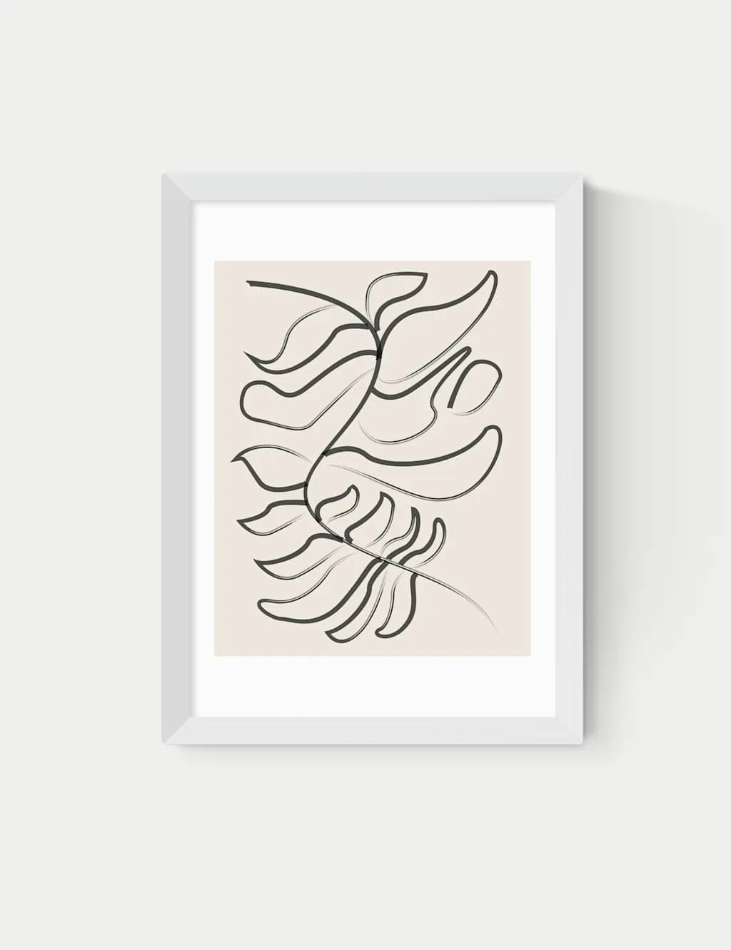 East End Prints Sprung Framed Art Print White