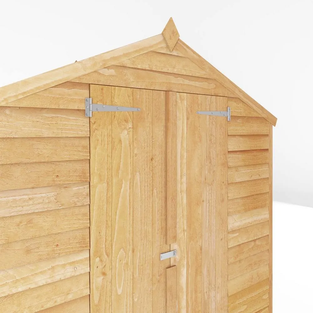 Mercia 4 x 6 Feet Overlap Apex Windowless Shed - L120.9 x W190.4 x H198.6 cm in Brown 6