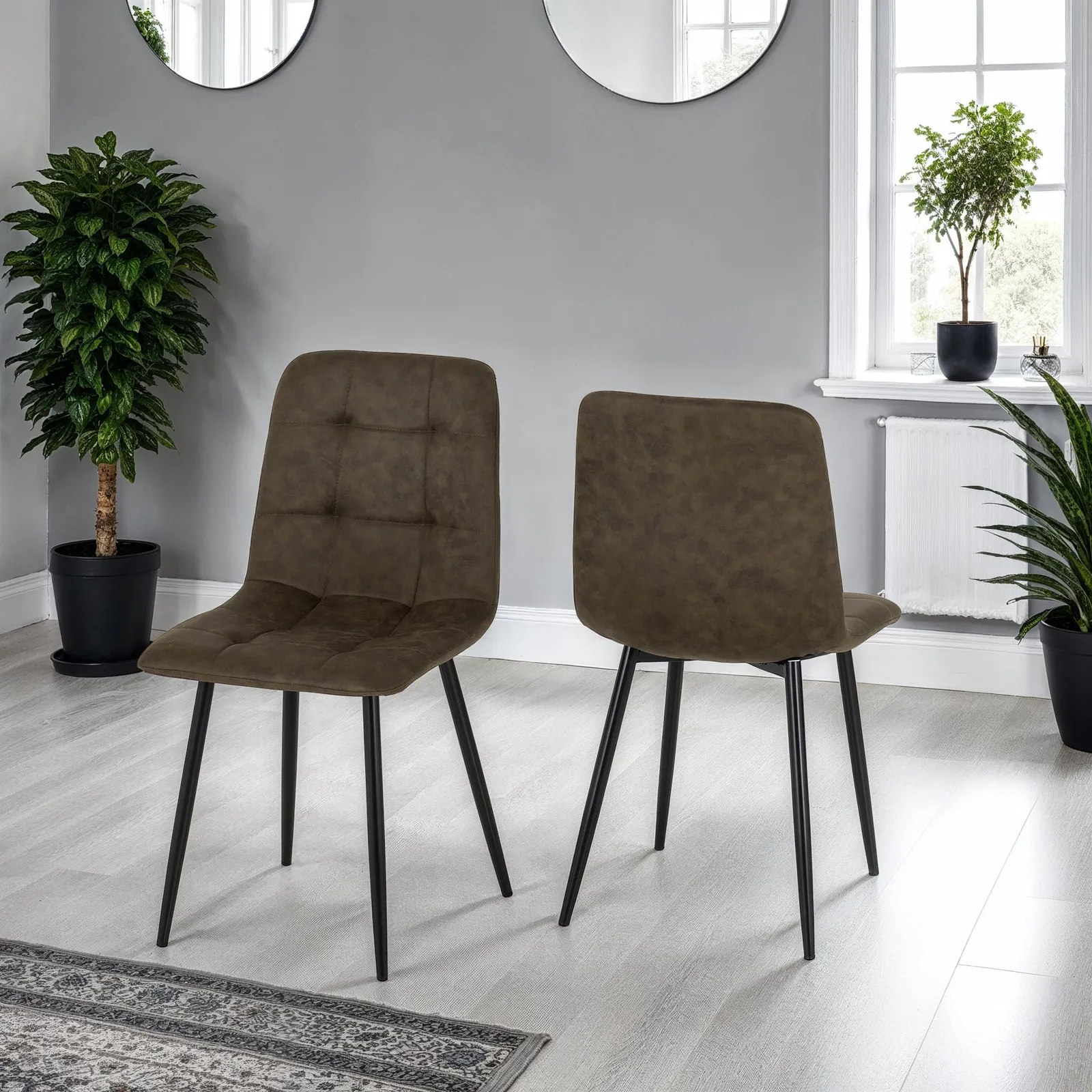 Seconique Fenton Chair (Box of 2) in Olive