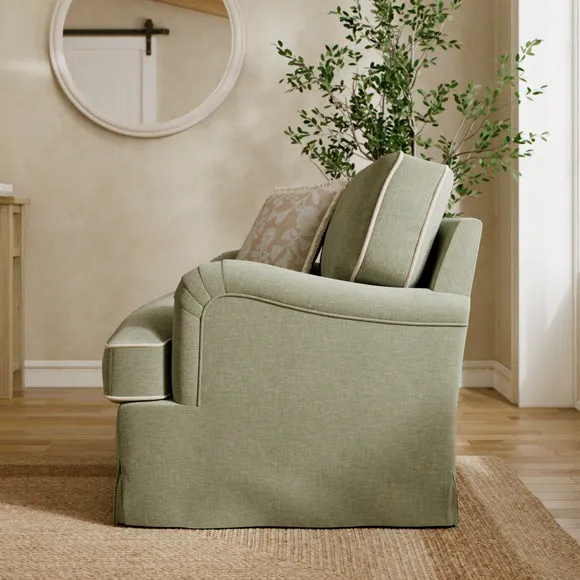 Beatrice II Faux Linen Fixed Loose Cover Snuggle Chair 3