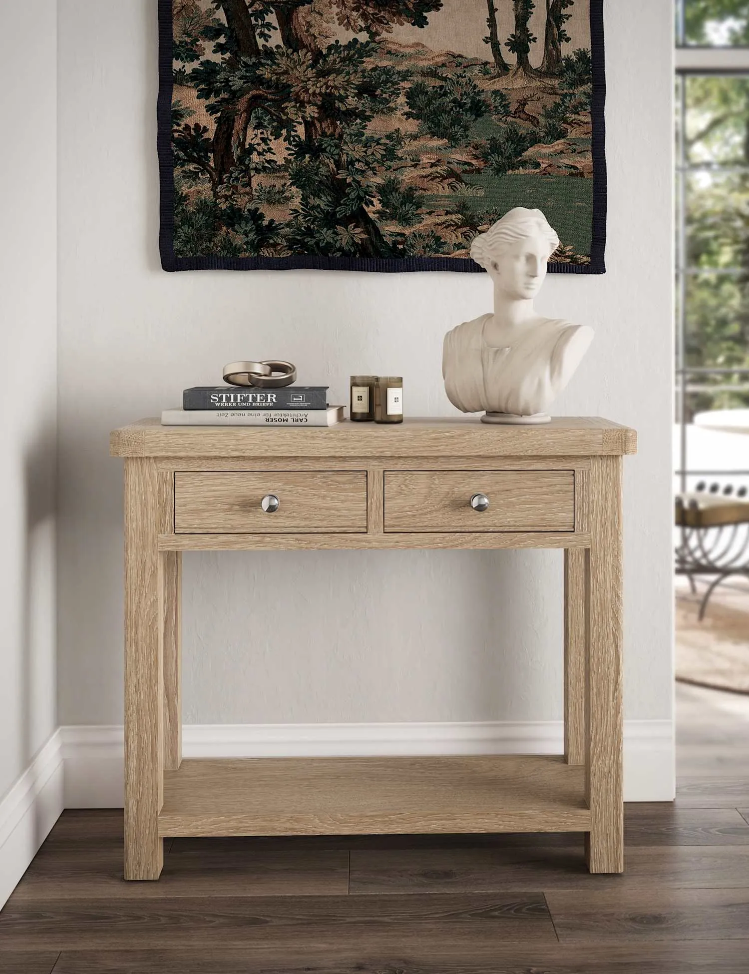 Corndell Normandy Oak Console Table Neutral
