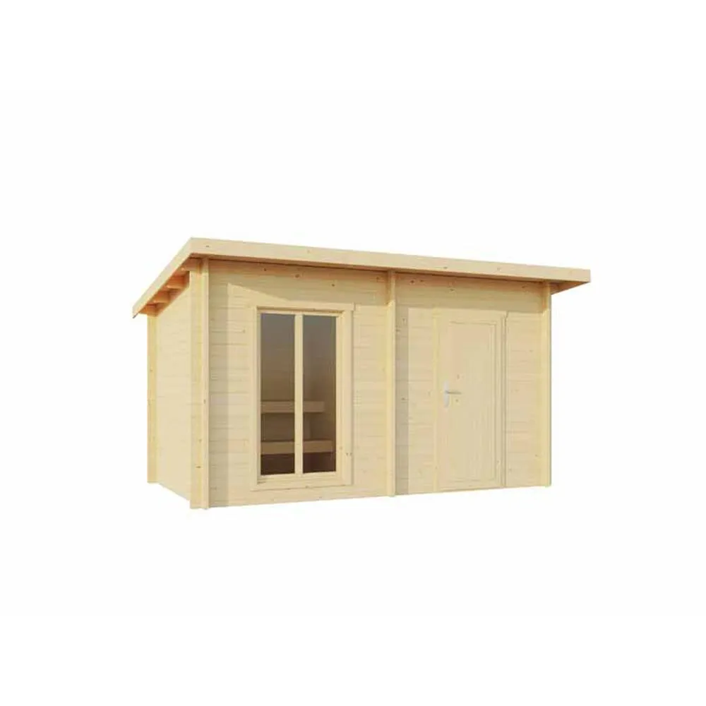 Lasita Maja Ltd Sundborn-Log Cabin, Garden Room, Home Office - L440xW298.3xH233.7 cm in Light Tan 2