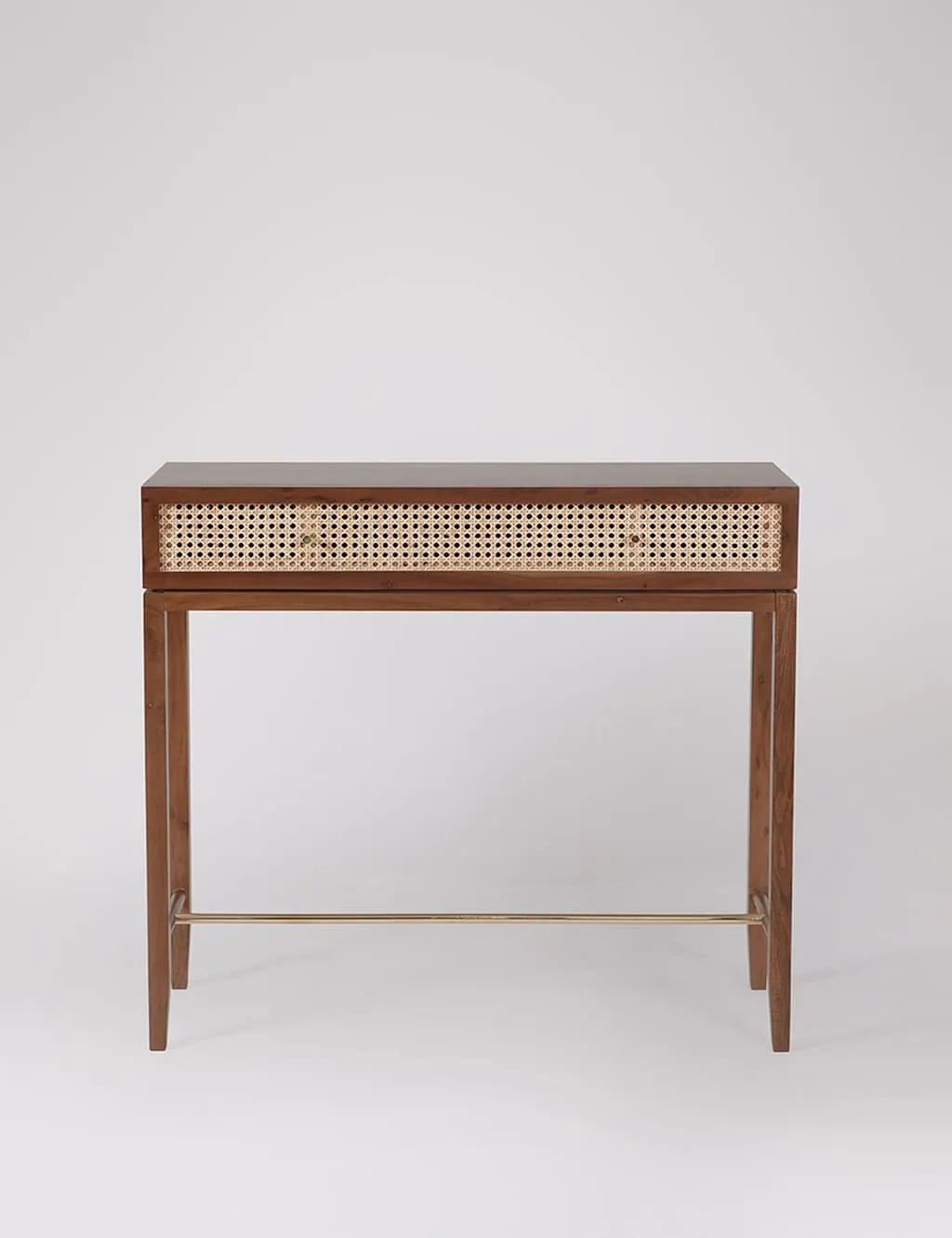Swoon Raphia Acacia Wood Console Table Brown