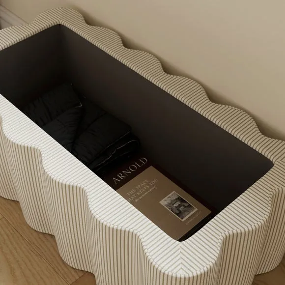 Wavie Tiny Stripe Storage Ottoman 3