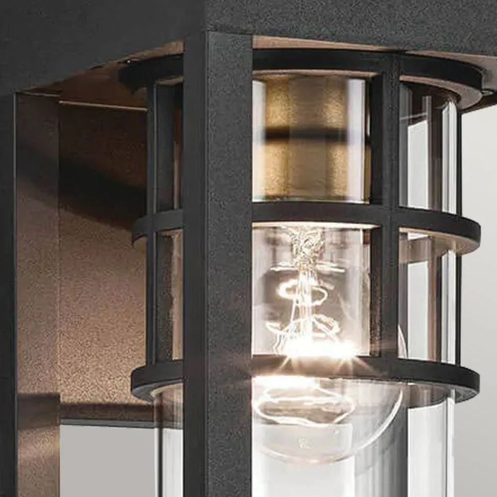 Netlighting Kichler Hone Small Outdoor Wall Lantern Classic Black IP44 1x E27 5