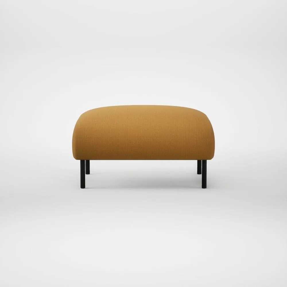 Heal's Alto Ottoman Smart Cotton Linen Sahara Black Feet 1