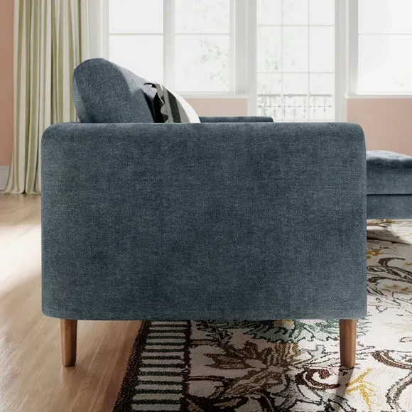 Max Soft Tonal Chenille Corner Chaise Sofa 3