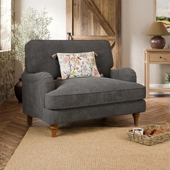 Beatrice II Soft Tonal Chenille Snuggle Chair