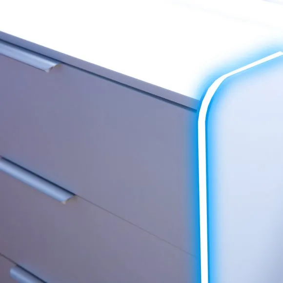 X Rocker Electra Chest of 3 Drawers with LED Lights 2