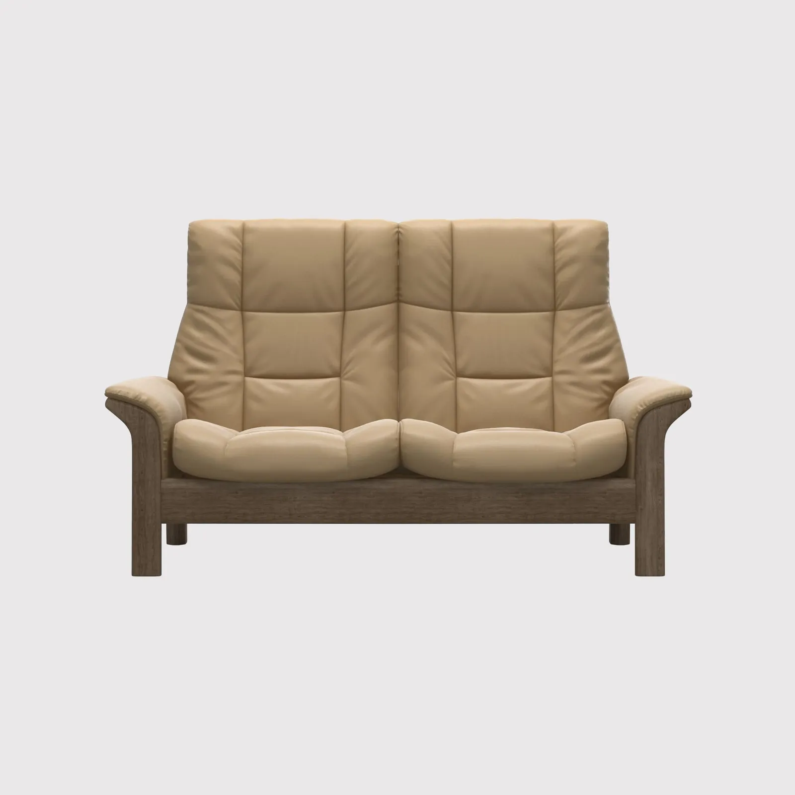 Stressless Buckingham 2 Seater Recliner Sofa, Neutral Leather | Barker & Stonehouse 1